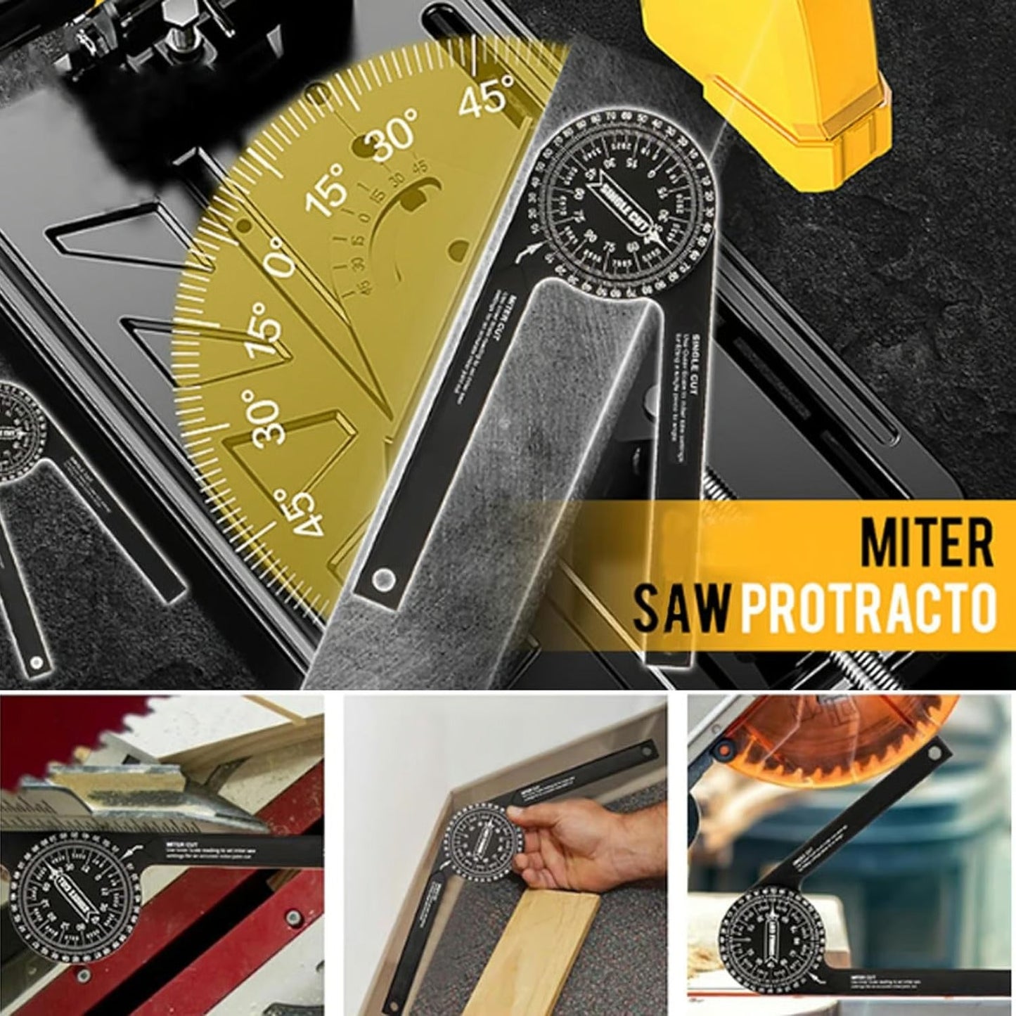 Miter Saw Measuring Tool — With Conversion for Bevels & Angles