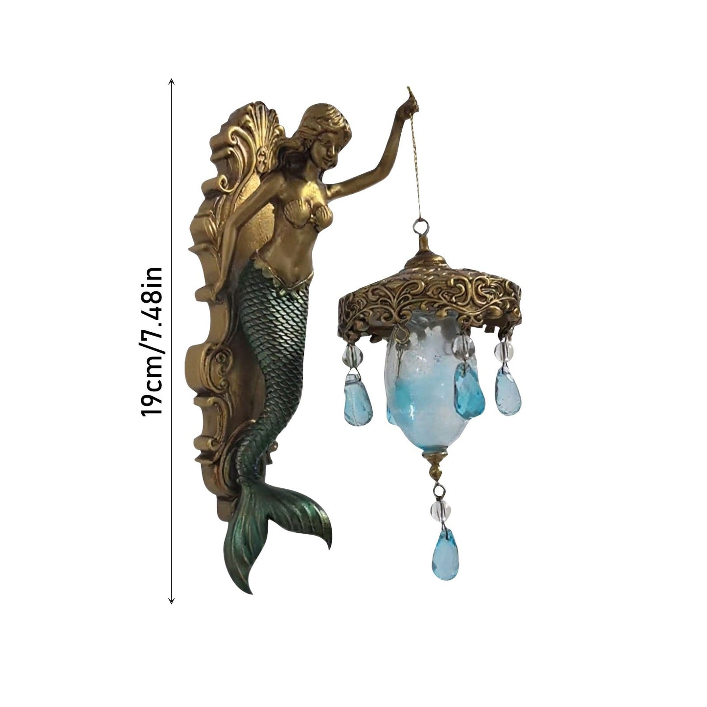 Elegant Baroque Design Mermaid Wall Light