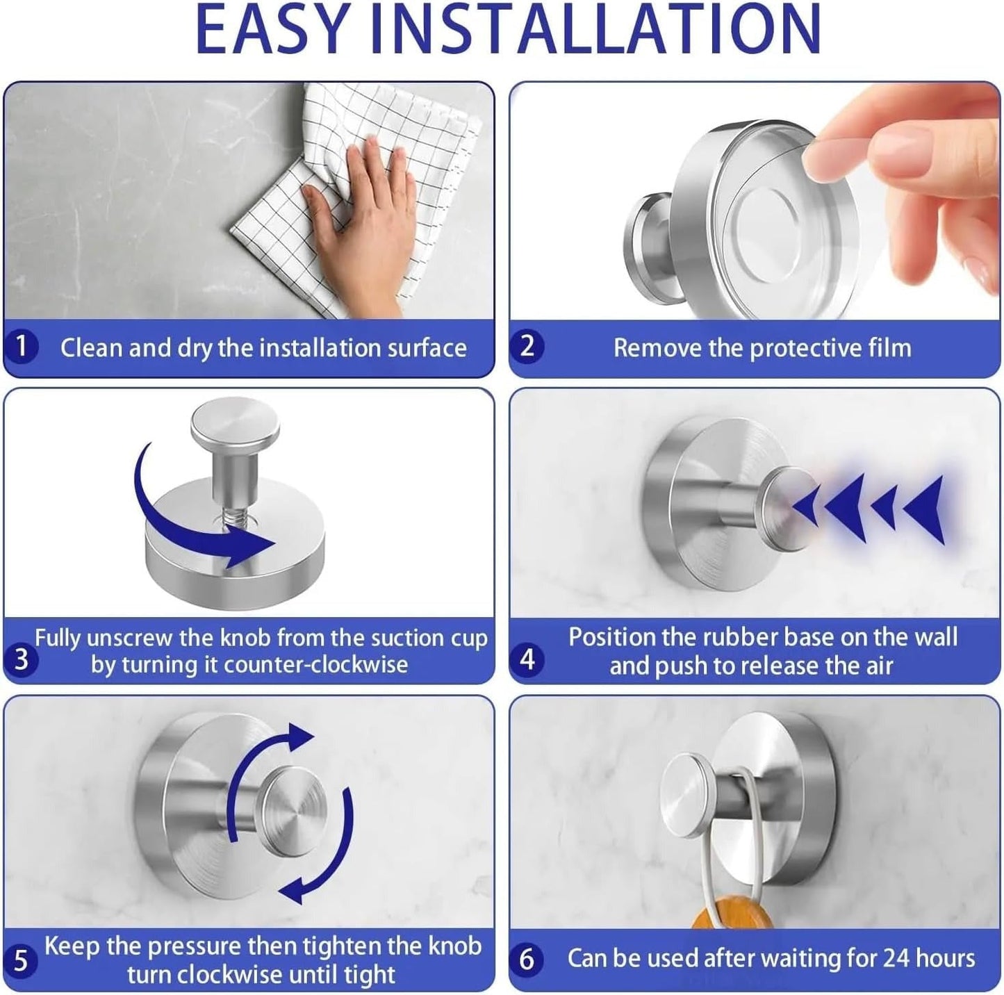 Feuchtigkeitsbeständige Wandhaken — Kein Chaos im Badezimmer Mivoza Deutschland