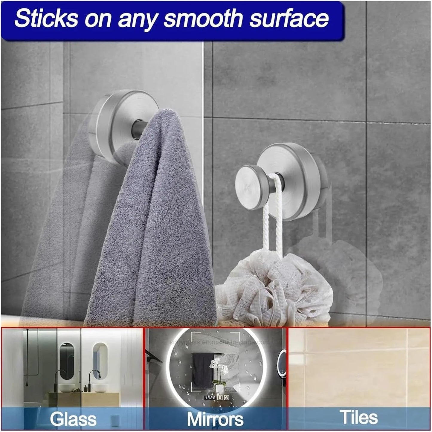 Feuchtigkeitsbeständige Wandhaken — Kein Chaos im Badezimmer Mivoza Deutschland