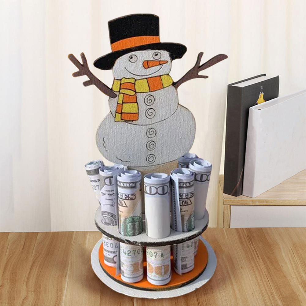 Schneemann Geldhalter Weihnachten — Geldscheine dekorativ am Baum aufhängen Mivoza Deutschland