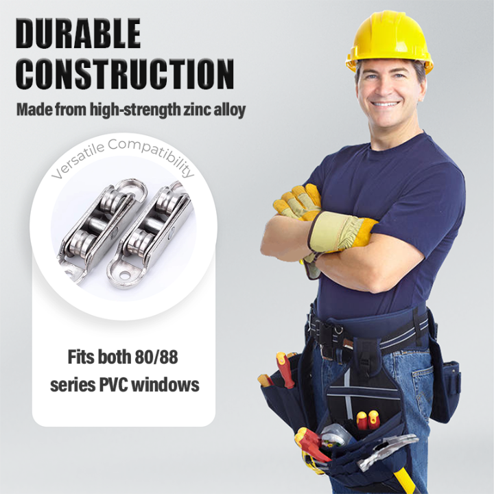 Roller set for PVC sliding doors & windows — No more jamming, no more squeaking 4-piece set