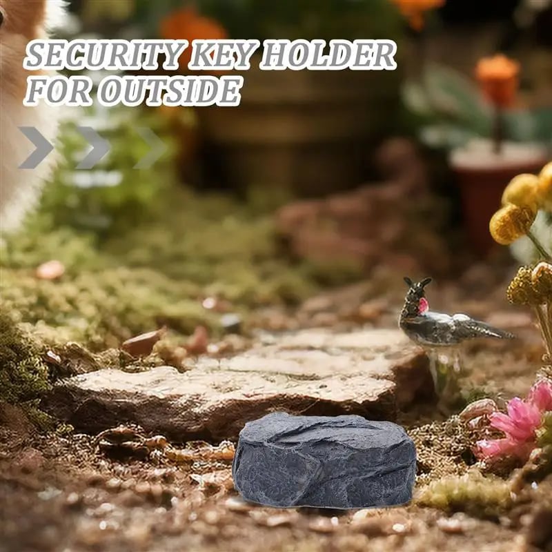 Fake Rock Key Hider – Outdoor Weatherproof Hidden Key Holder for Garden or Porch