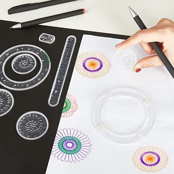 22-piece Spiral Ruler Set – Creative Drawing with System