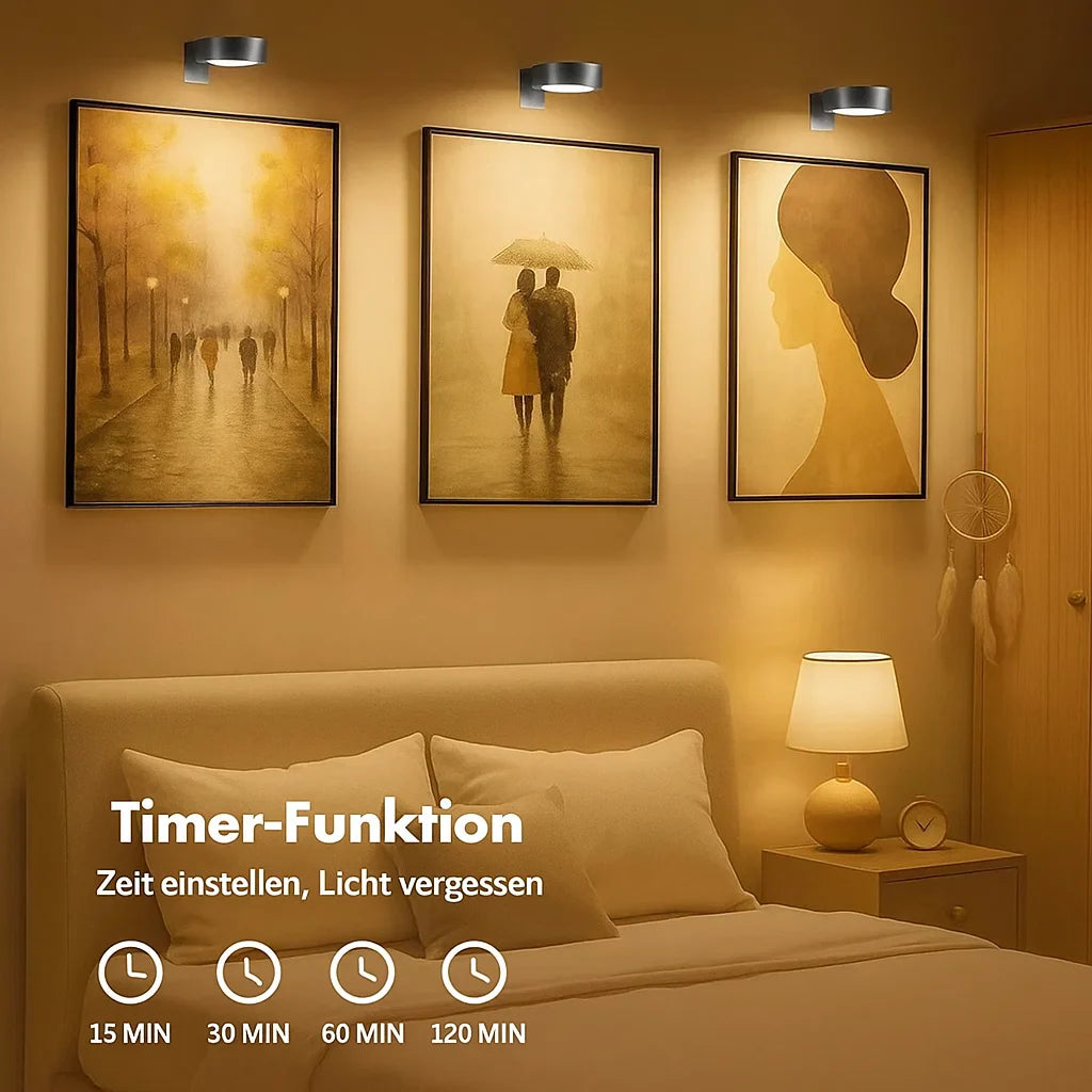 Kabellose LED-Bilderleuchte – Galerieleuchte ohne Bohren