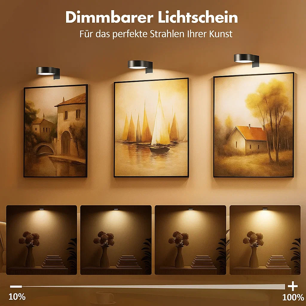 Kabellose LED-Bilderleuchte – Galerieleuchte ohne Bohren