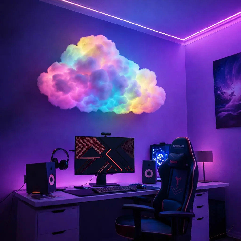 LED Wolken-Wandlampe