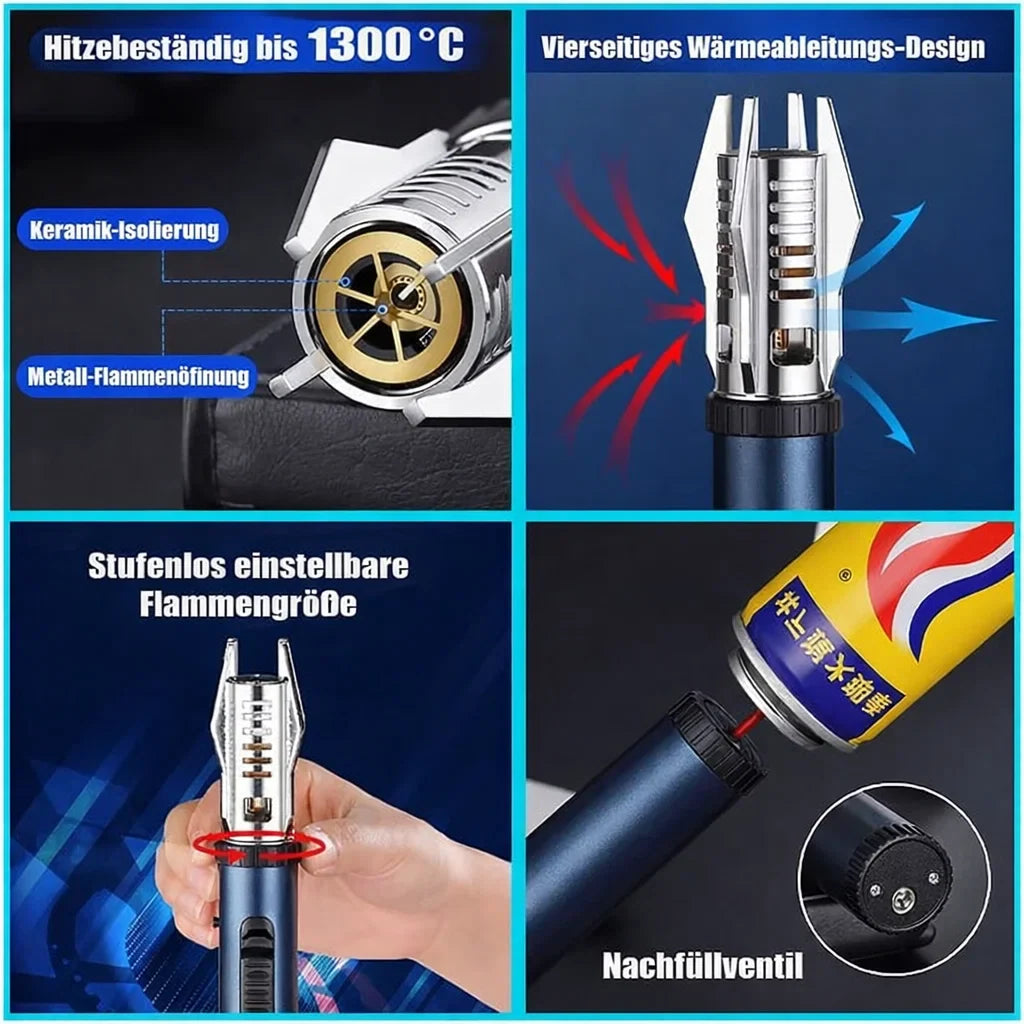 Sturmfeuerzeug mit einstellbarer Flamme für alle Wetterbedingungen