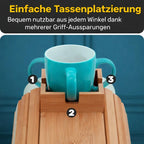 Bambus Armlehnen Tablett — Umweltfreundlicher Becher- und Knabbersnackhalter für das Sofa