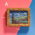 Van Gogh Refrigerator Magnets with 3D Art Details