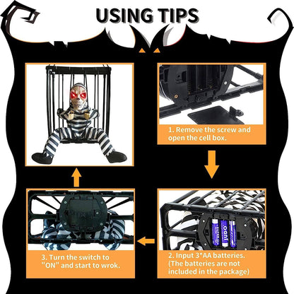 Moving Prisoner Skeleton — Perfect for Doors & Entrances