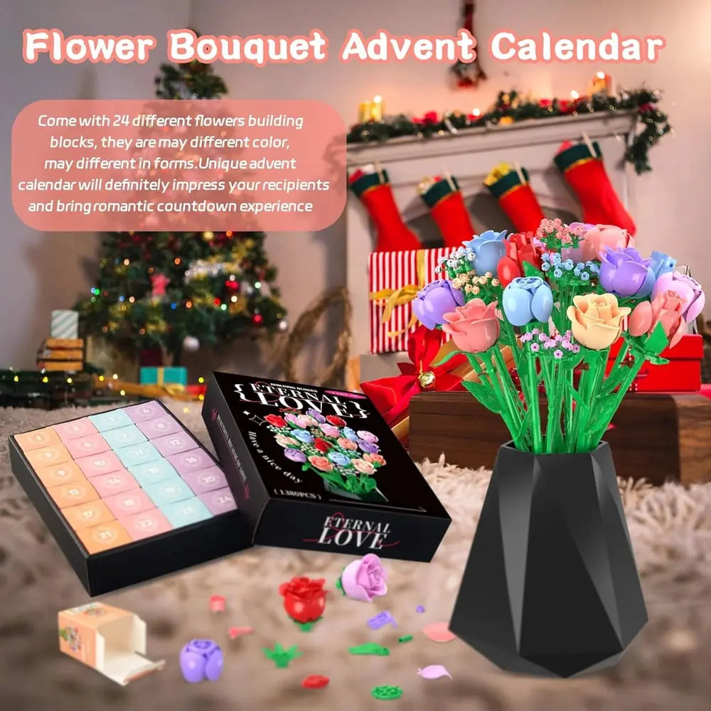Adventskalender Blumen-Bausteine — Individuell verpackt für tägliche Vorfreude Mivoza Deutschland
