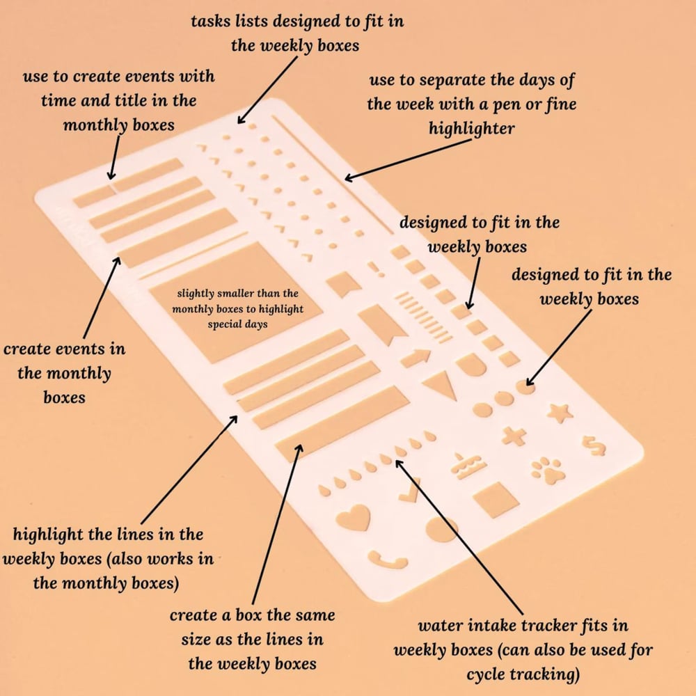 🔥Handmade Calendar Planner Stencil and 2026 Monthly Daily Weekly Study Planner(✨Same as in the video) Mivoza Deutschland