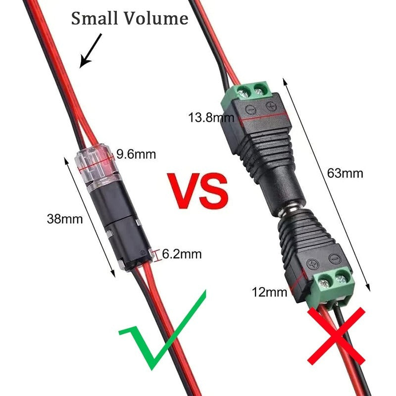 LED Connector Plug — Quick and Secure Assembly (20 Pieces)