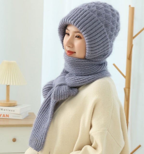 🎄 - Winter Versatile Knitted Hooded Scarf for Women Mivoza Deutschland