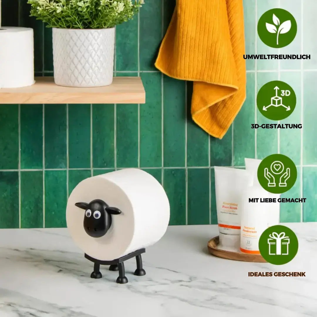Sheep Toilet Paper Holder – Practical & Charming for the Bathroom