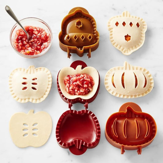 Set of Seasonal Hand Pie Molds – Foldable Plastic Molds for Easy Baking