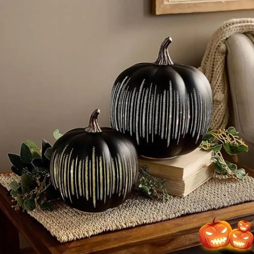 Glowing Pumpkins with Starlight – Decorative Autumn Accent with Timer