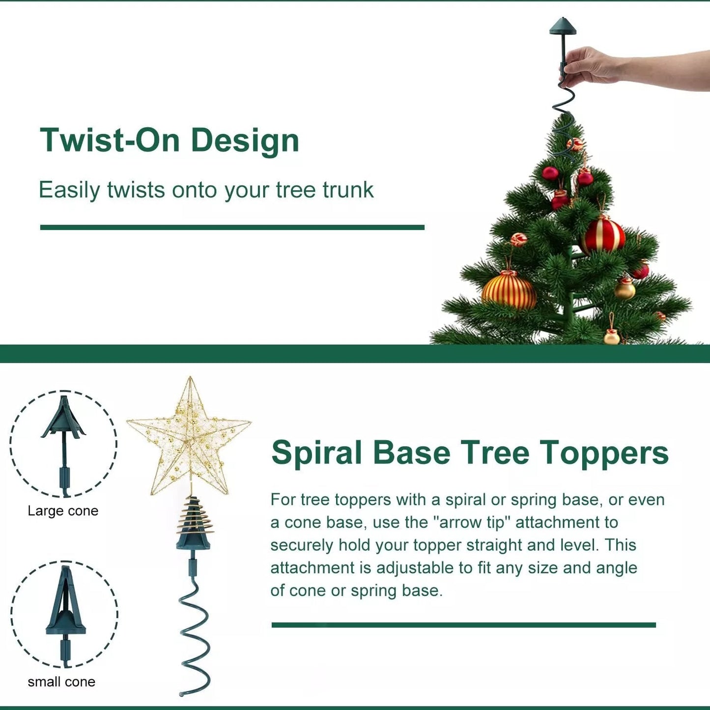 Tree Top Holder — Steady Support for Your Star
