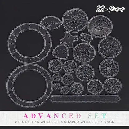22-piece Spiral Ruler Set – Creative Drawing with System