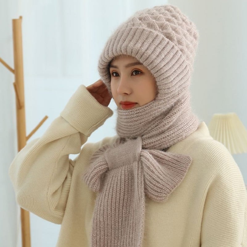 🎄 - Winter Versatile Knitted Hooded Scarf for Women Mivoza Deutschland