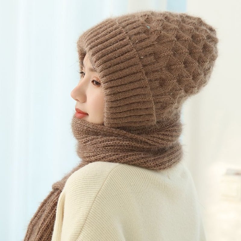 🎄 - Winter Versatile Knitted Hooded Scarf for Women Mivoza Deutschland