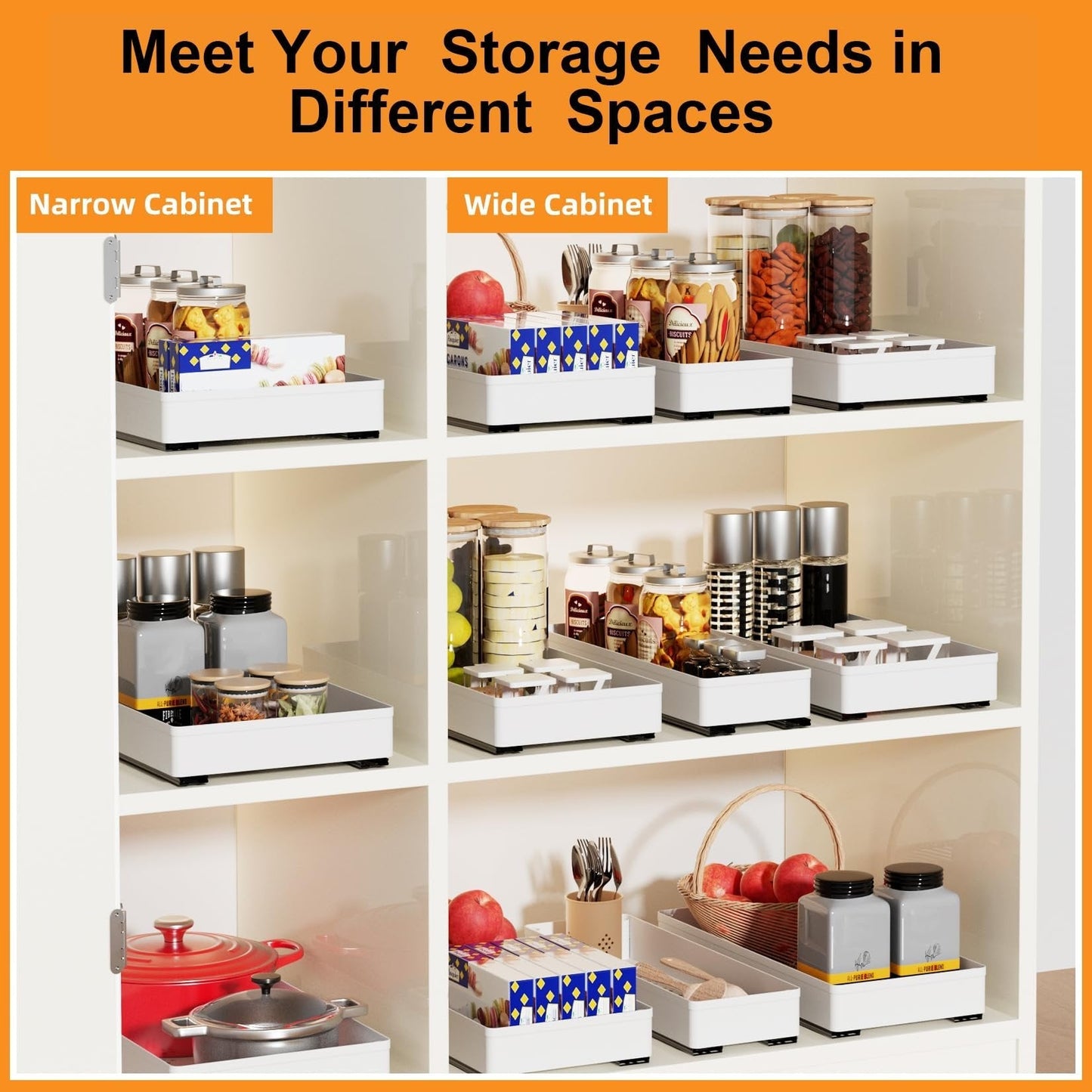 Pull-Out Cabinet Organizer — No Difficult Assembly Needed