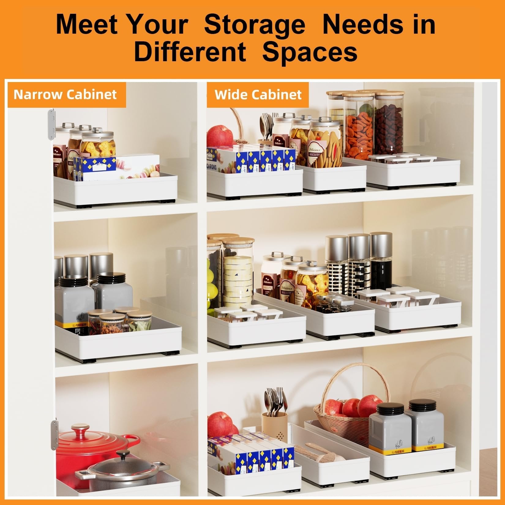 Pull-Out Cabinet Organizer — No Difficult Assembly Needed
