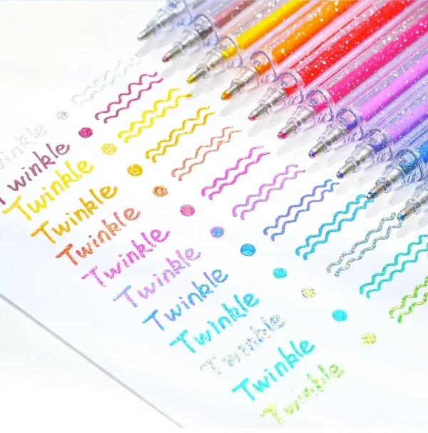 Glitter Gel Pens — Creative Accents with Sparkling Shine