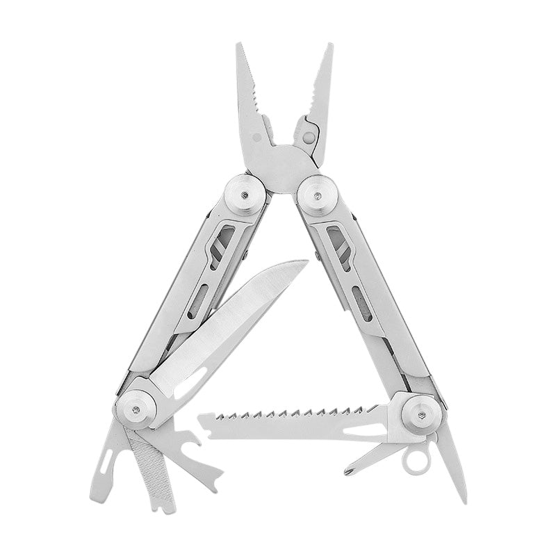 12-in-1 Folding Multitool with Pliers – Compact Stainless Steel