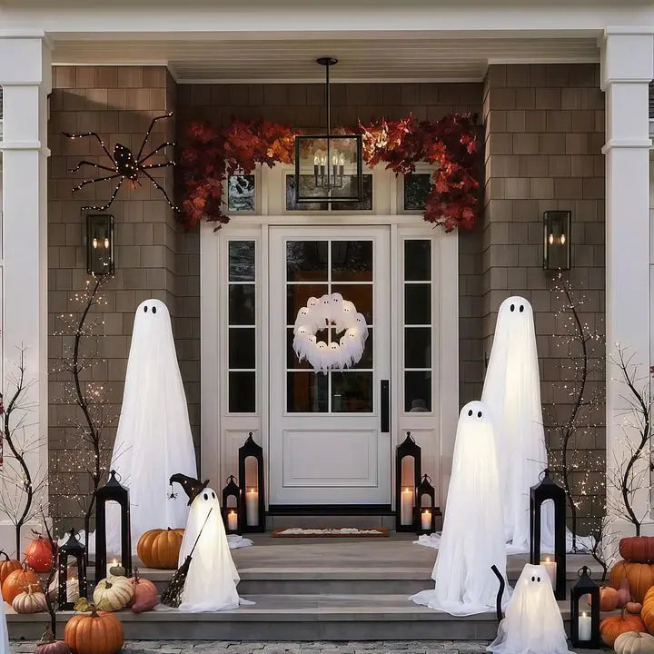 Halloween Decoration Wreath — Mysterious Spirit Glow for Atmosphere