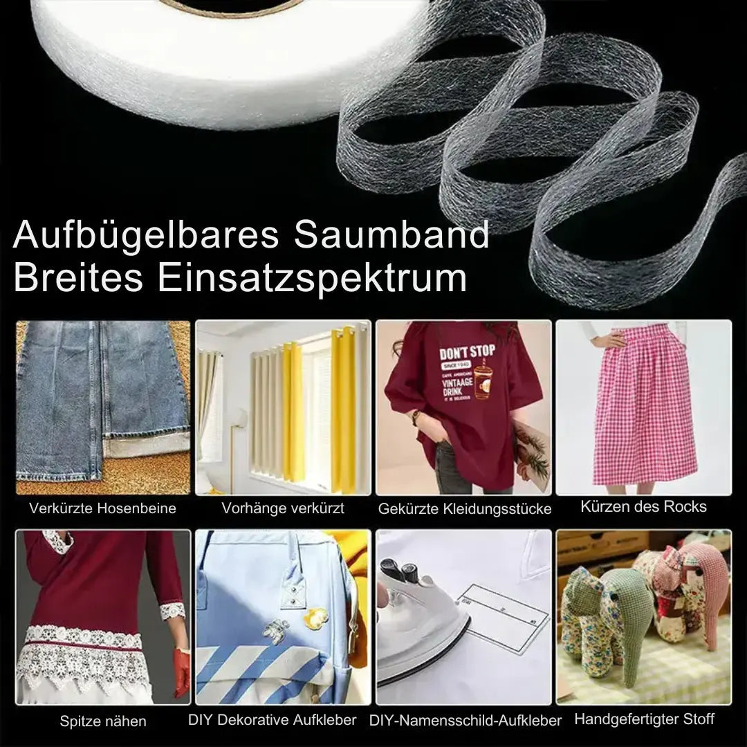 1+1 Gratis | Bügelband – saubere Säume ohne Nähen