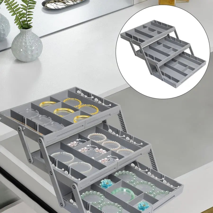 3-Tier Smart Drawer Organizer – Optimizes Storage Space