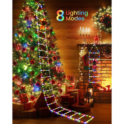 Climbing Santa Claus Ladder Lights — Magical Atmosphere for Your Home