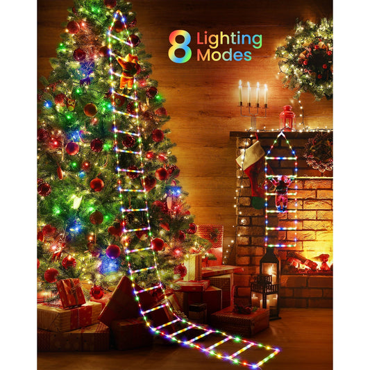 Climbing Santa Claus Ladder Lights — Magical Atmosphere for Your Home