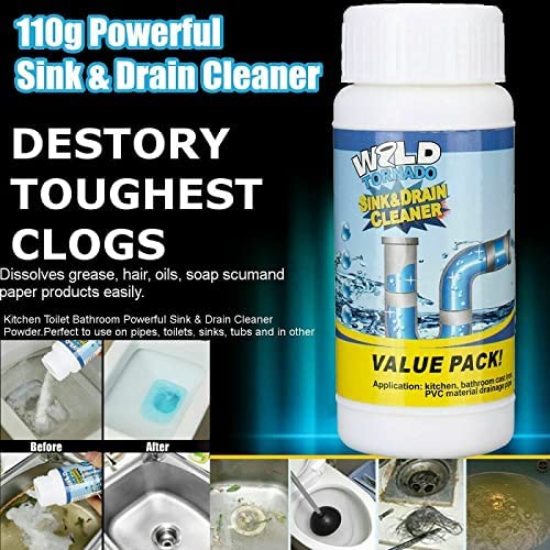 Powerful Drain Cleaner – Unclogs Pipes in Minutes