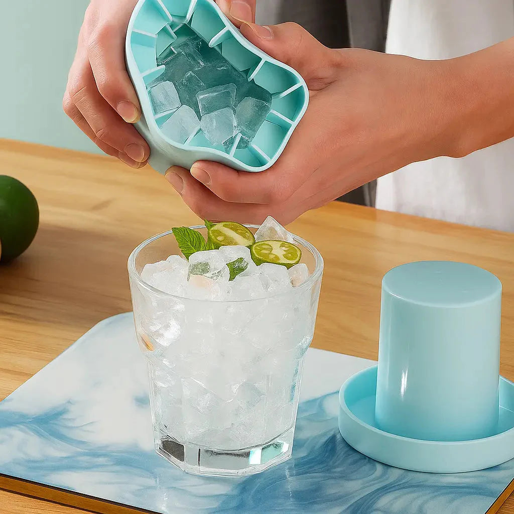 Silikon-Eiswürfelform schnellgefrierend – Würfel mühelos herausdrücken Mivoza Deutschland