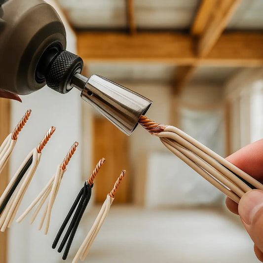 Wire Twisting Attachment for Drills — More Efficiency in Electrical Installations 2-Piece Set