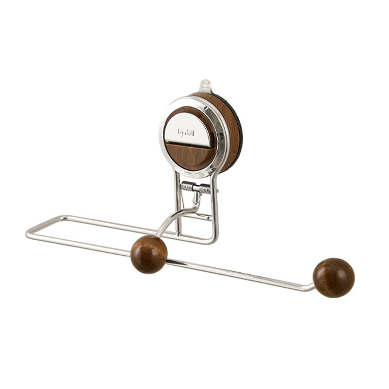 Drill-free Paper Towel Holder – Kitchen Organizer with Suction Cup and Spring Rod