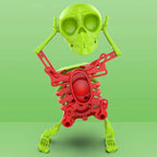 Dancing Skeleton Figure – Glowing Dance Decoration with Playful Glow