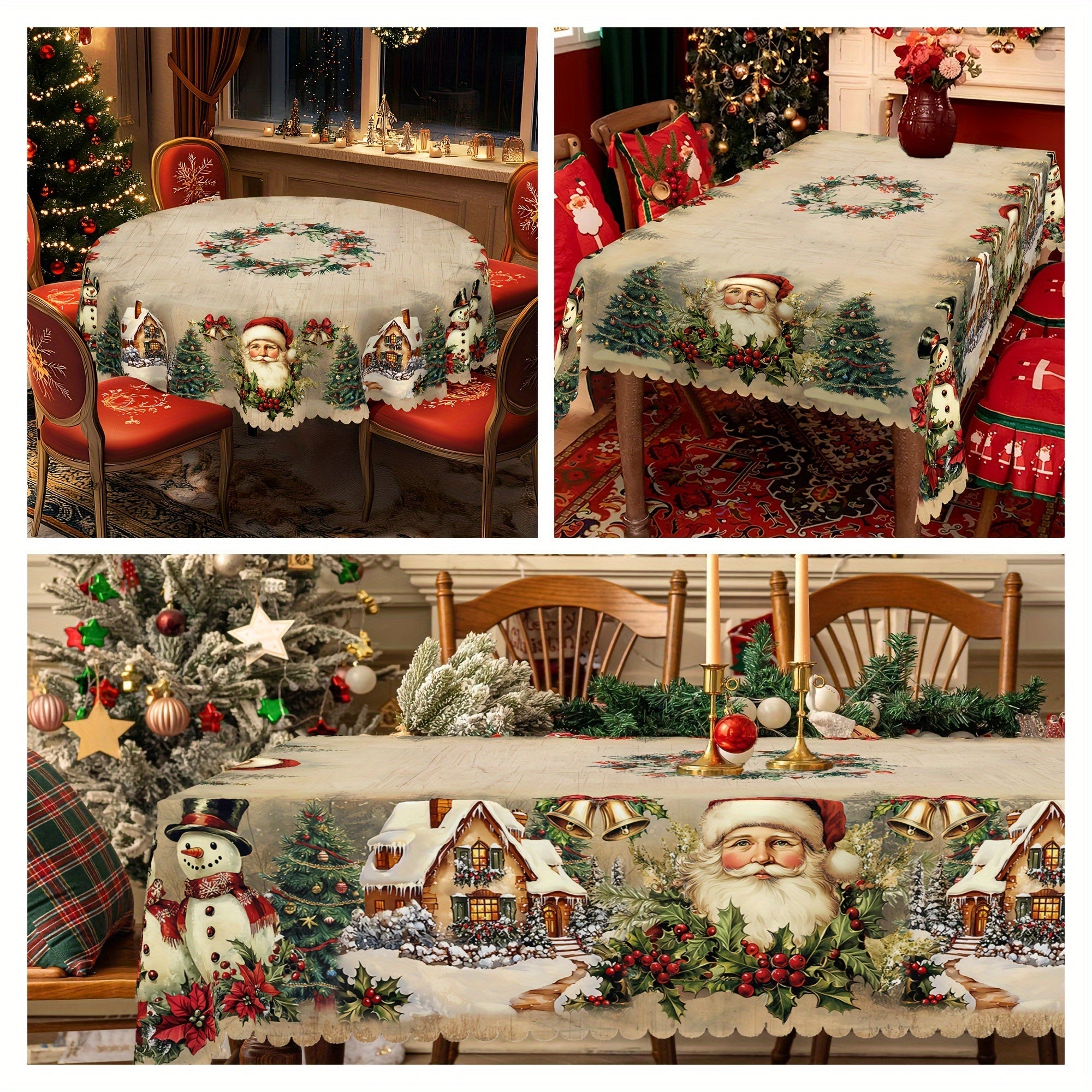 Christmas Tablecloth — Durable, Easy-Care & Colorfast