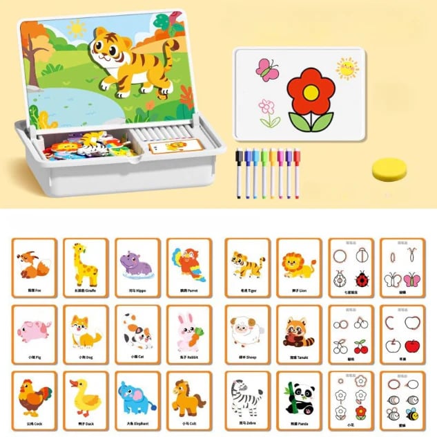 Magnetic Puzzles Face Dress Up Travel Game Double Side Preschool Educational Learning Toy for Kids Mivoza Deutschland