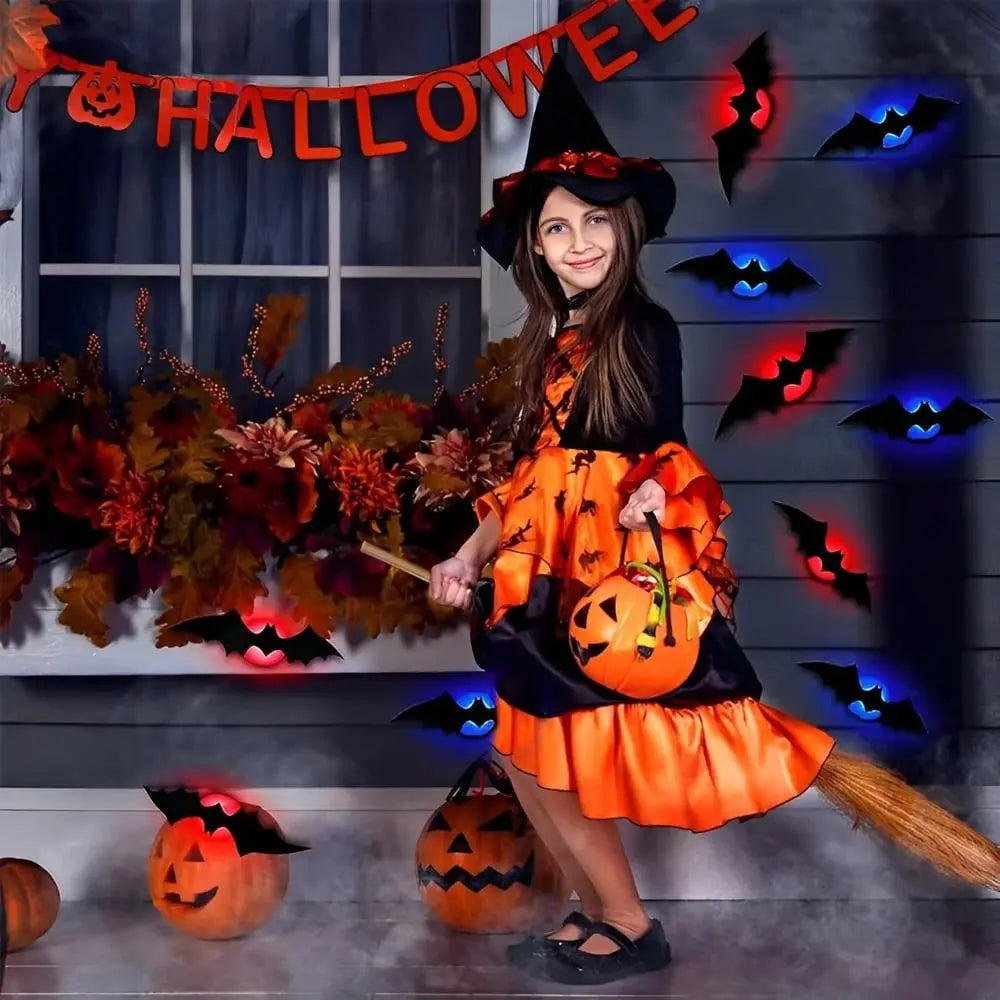 Buy 12 Get 12 Free | Flying Nightshade Bats™ — Customize Spooky Glowing Decor