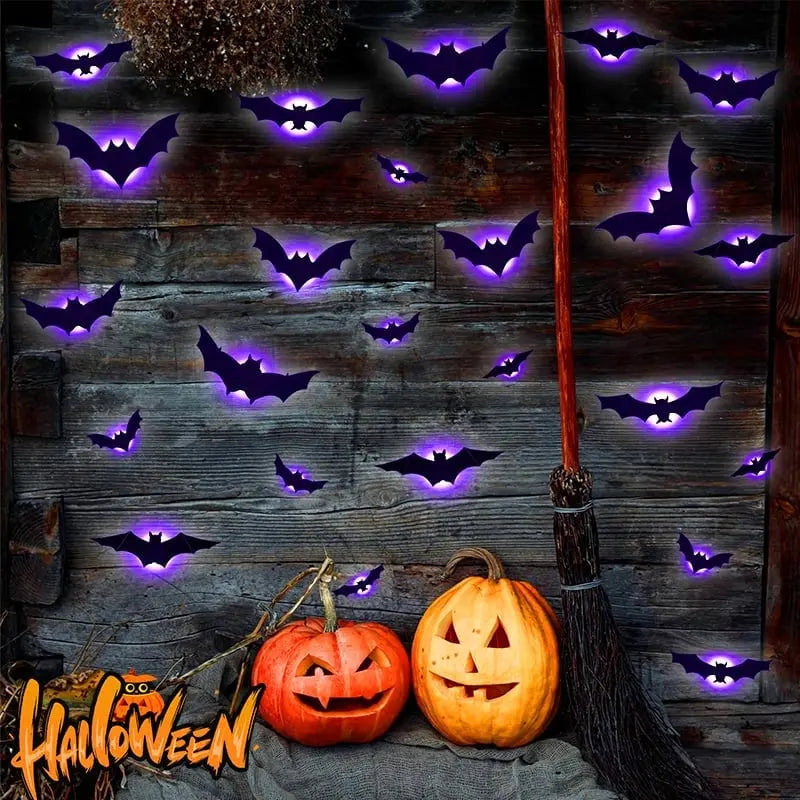 Buy 12 Get 12 Free | Flying Nightshade Bats™ — Customize Spooky Glowing Decor