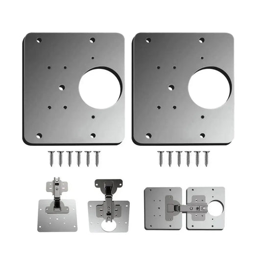 2+2 Gratis | Edelstahl Reparaturplatte Für Scharniere & Schranktüren Zorenza