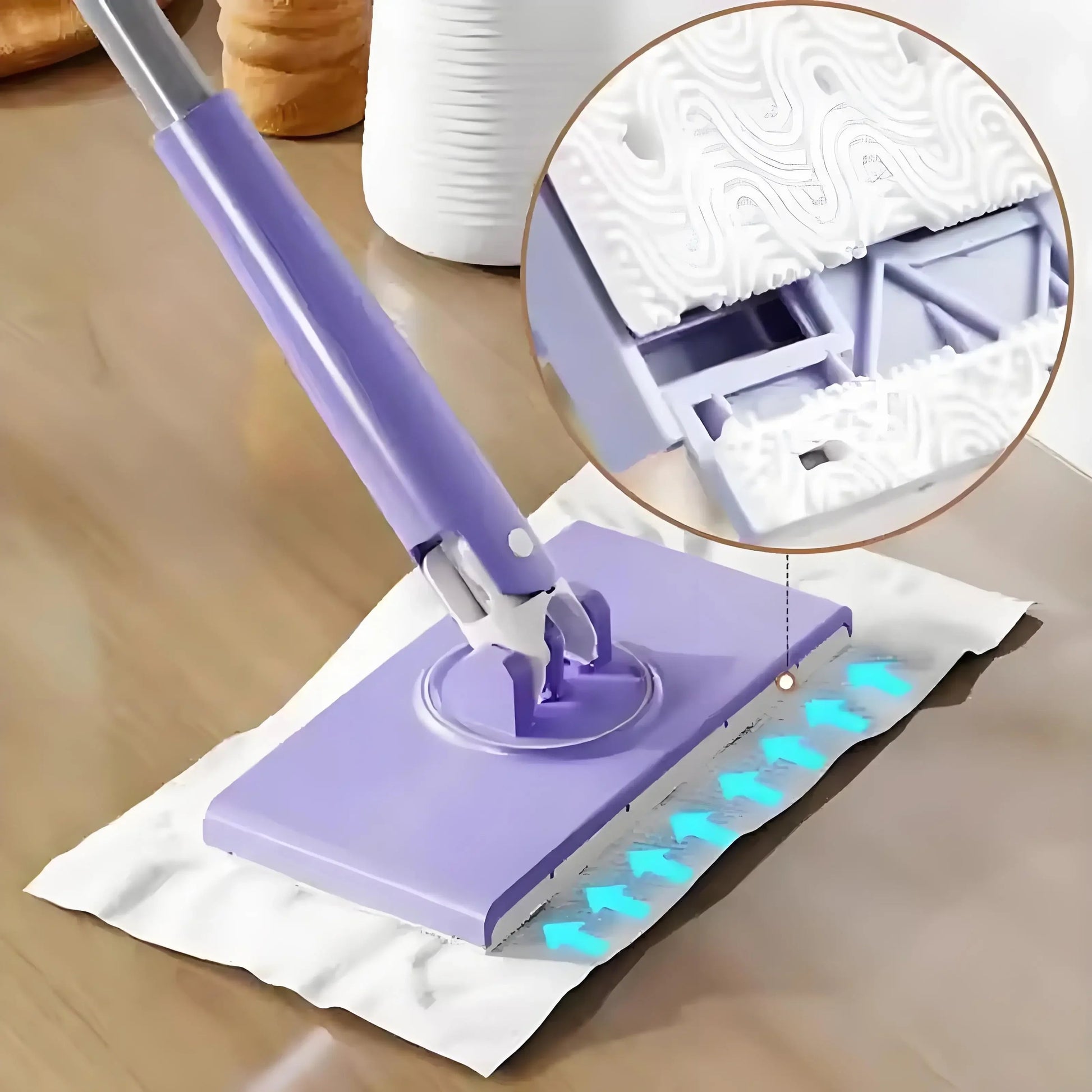 Compact mini mop with hygienic cloth change function Mivoza Germany