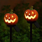Solar Pumpkin Lantern — Outdoor Halloween Decoration with Warm Glow