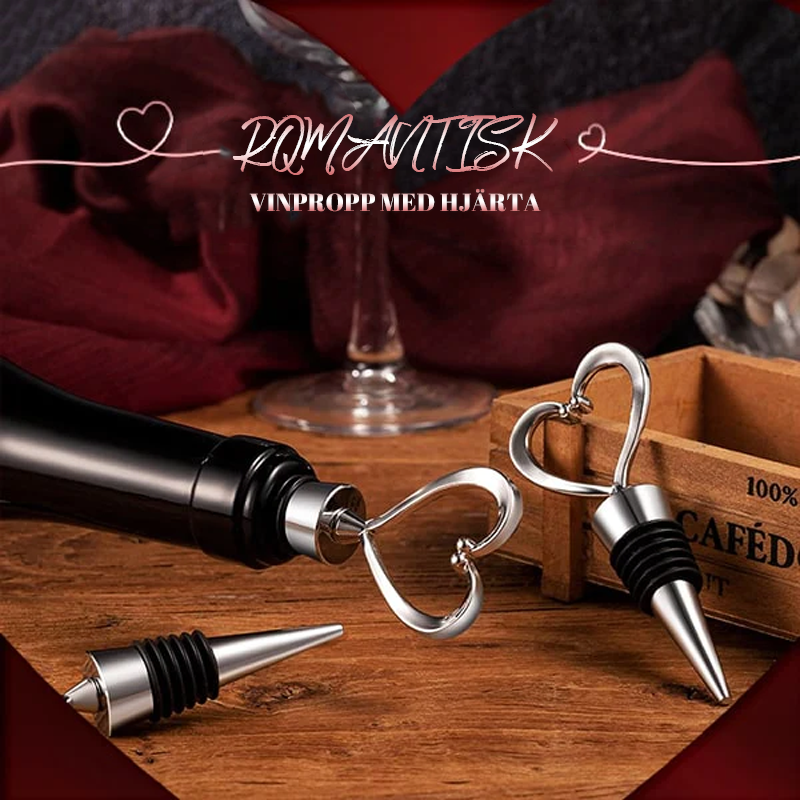Heart-Shaped Wine Stopper with Rubber Seal