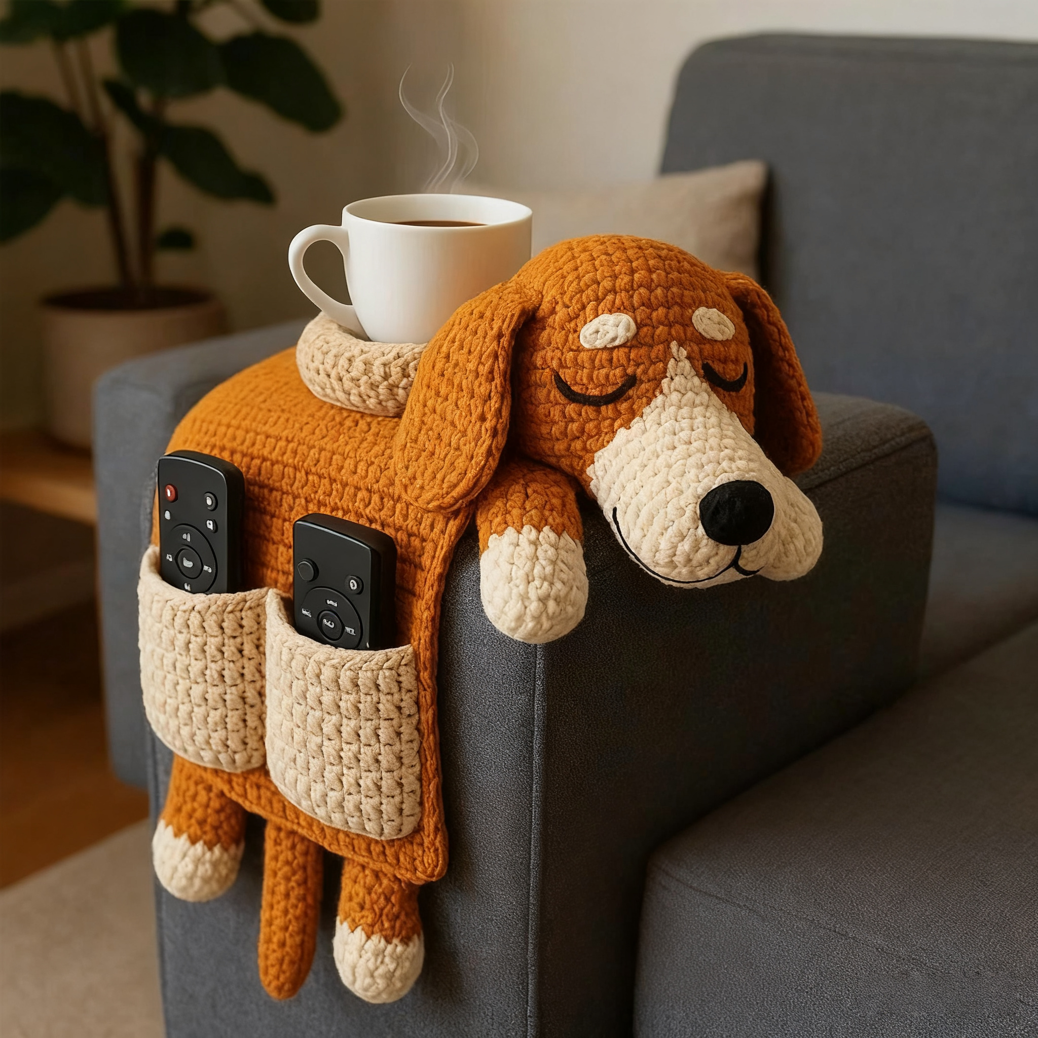 Handmade Crochet Dog Sofa Organizer Mivoza Deutschland