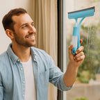 3-in-1 Window Squeegee with Spray Function – Streak-Free Glass in One Go